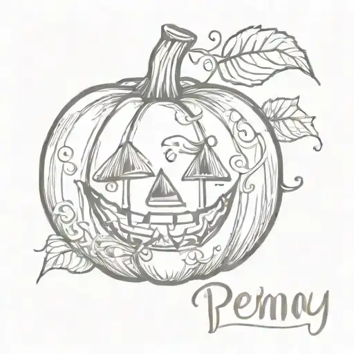 Cute Pumpkin With The Name Penny
