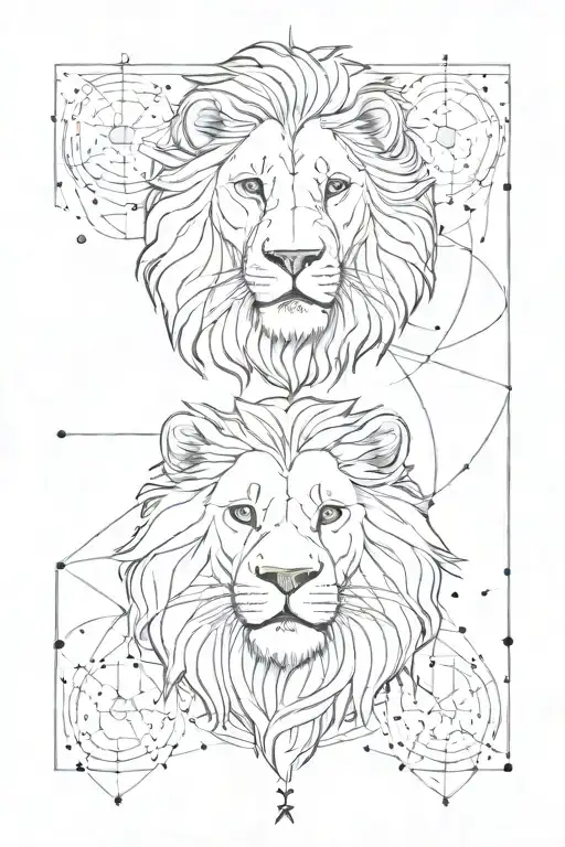 Lion Head And Leo Constellation