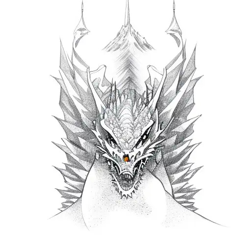 Sleeping Dragon Body Made Of Mountains