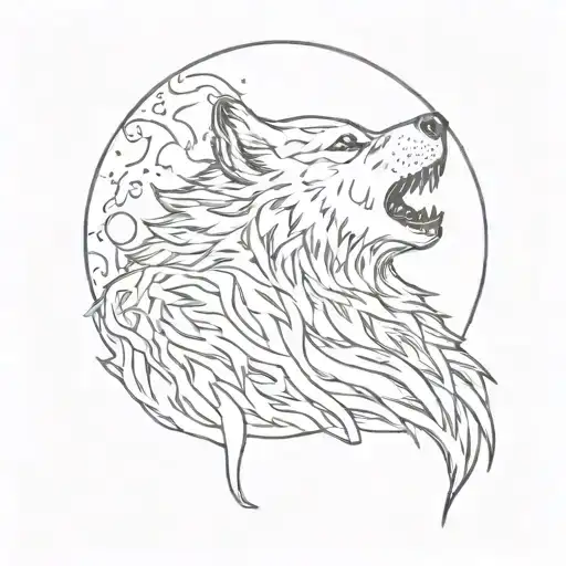 Epick Wolf Howling At The Moon