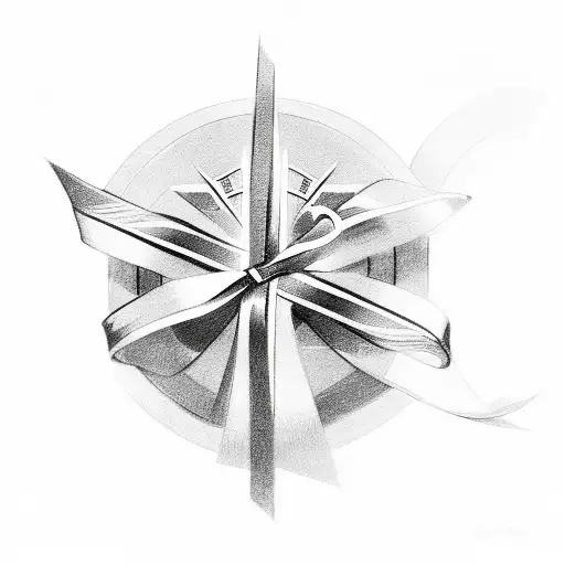 Christian Cross With Ribbon