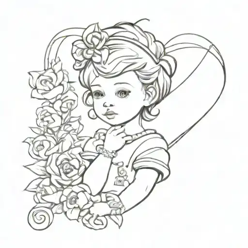 Baby Girl With Heart