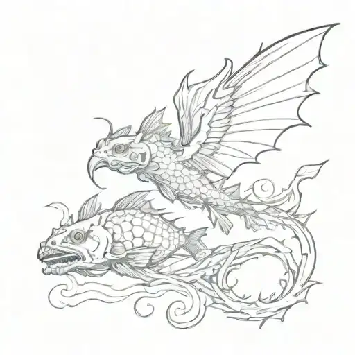 Fish & Dragon Flying
