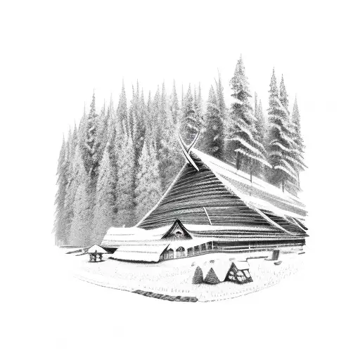 Scandinavian Forest With A Majestic Viking Longhouse