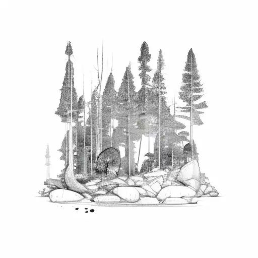 Scandinavian Forest With Runes