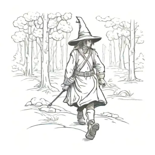 Snufkin Walking In A Forest