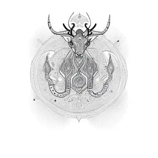 Combine Henna Motifs With A Sketch-style Tattoo Representing The Taurus-aries Cusp