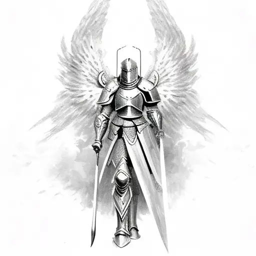 Gardian Angel In Knight Armor