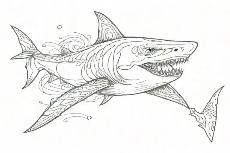 Japanese Shark With Small Waves Forming