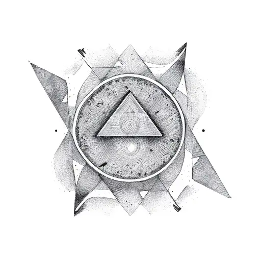 Unalome Symbol Mixed With A Triangle Of Change