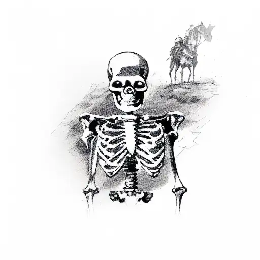 Cowboy Skeleton Getting Shot