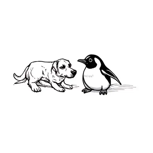 A Dog And A Penguin