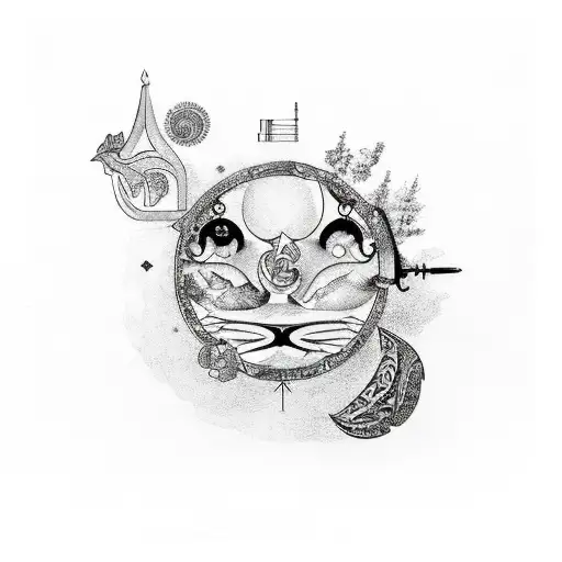 A Collage Of Meaningful Symbols Representing Your Parents