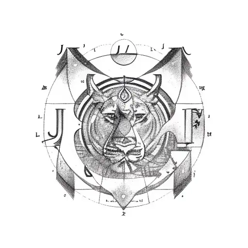 Cursive L And J With Leo Astrology Sign