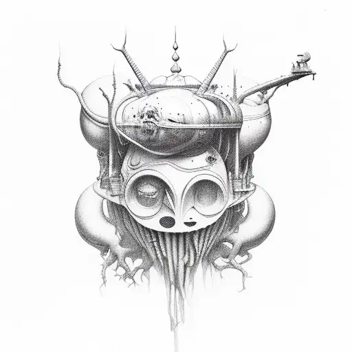 Surreal Weird But Funny With The Same Vibe As The Book Faust Or Like Paintings Of Bosch