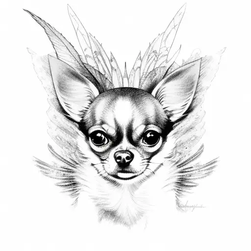 Chihuahua With Fairy Wing