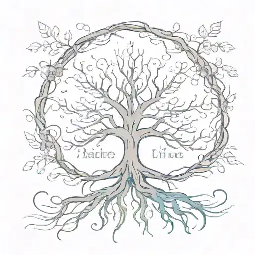 A Tree Of Life Which Roots Create The Word Pace In A Camouflaged Way