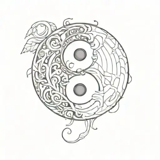 Yin And Yang Symbol Intertwined