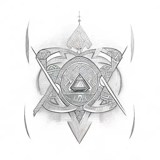 Sketch A Polynesian-inspired Half Sleeve With Symbols Of Faith Intertwined With Athletic Elements