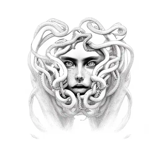 Medusa Loving A Man Eyes Banded