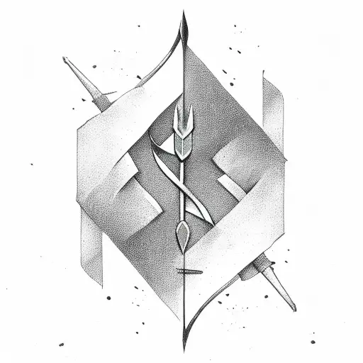 Arrow With Cancer Ribbon