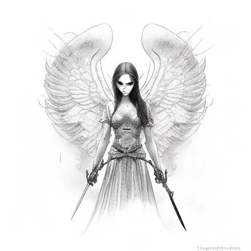 Angel Girl With A Blade