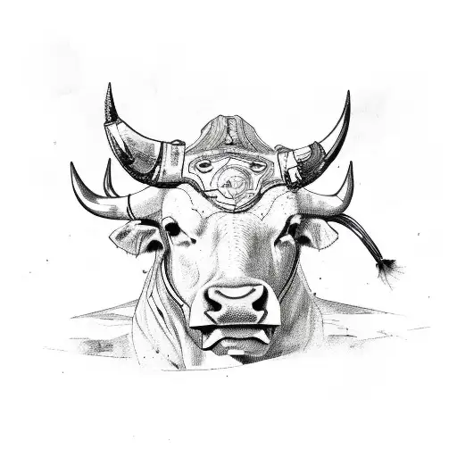 Bull Surrounded By Pedals