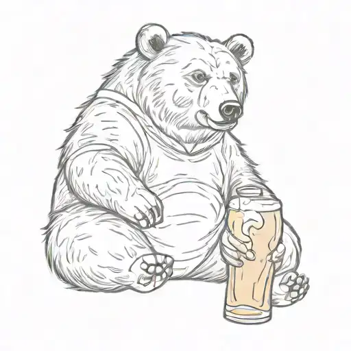 Bear Holding Beer