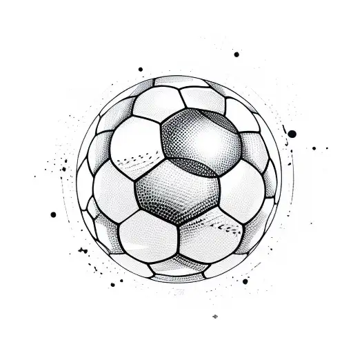 A Dynamic Composition Of A Soccer Ball Floating On A Tranquil Lake Surface