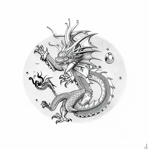 Dragon With Gems