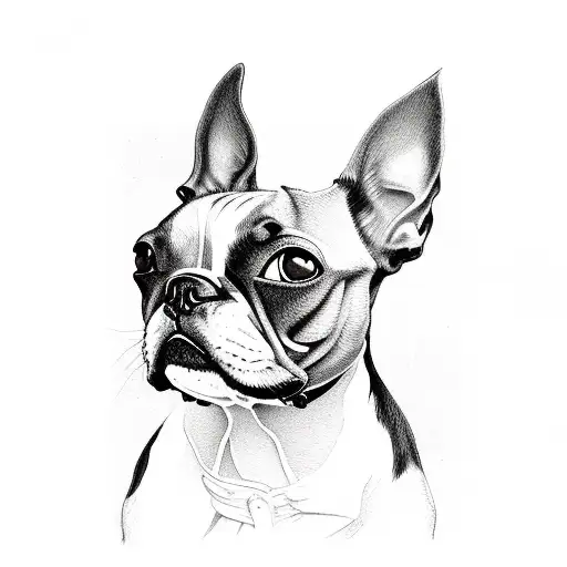 Spooky Boston Terrier Antique