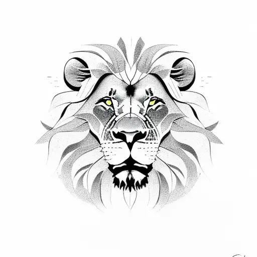 Lion Looking Into A River