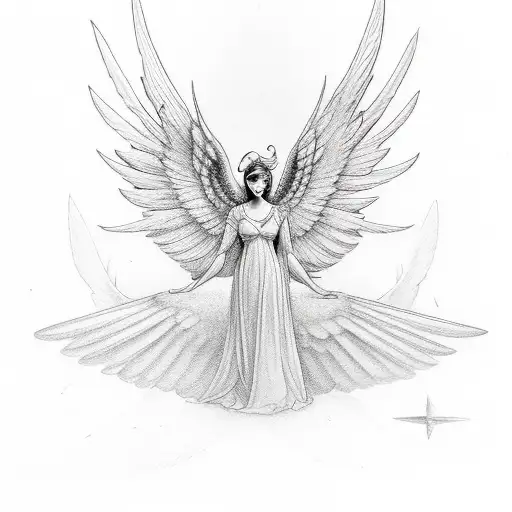 Humingbird With Angel Wings