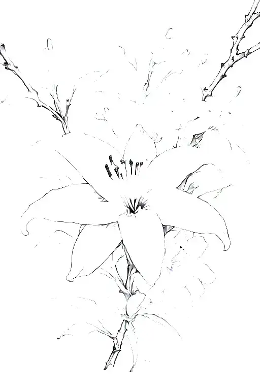 Spider Lily And Cherry Blossoms Wrapped