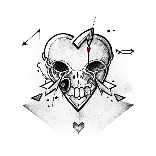 Heart With Arrow Blood Dripping Down