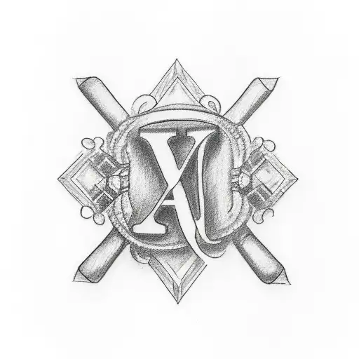 Wedding Band Tattoo That Incorporates A J And An A