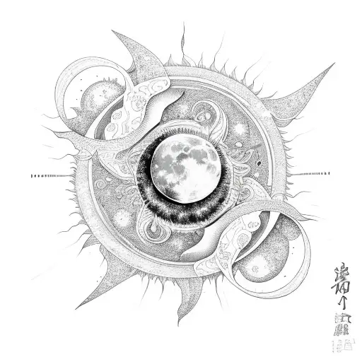 Sun And Moon With Peonies