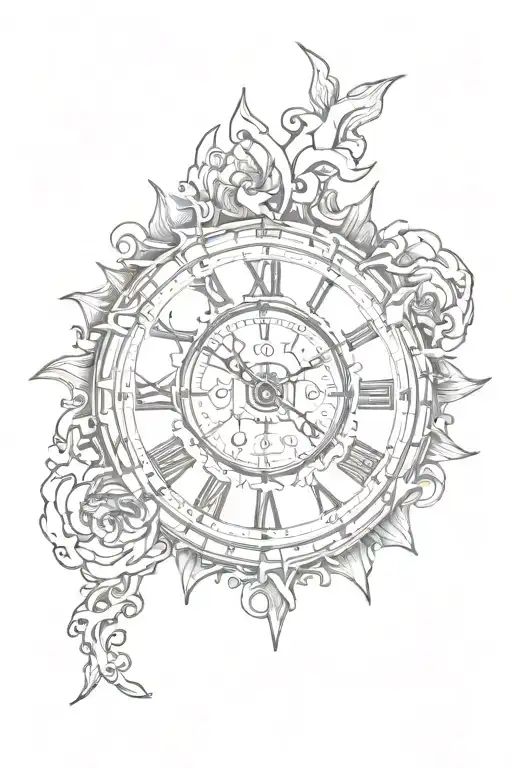 Sun With A Broken Clock Face