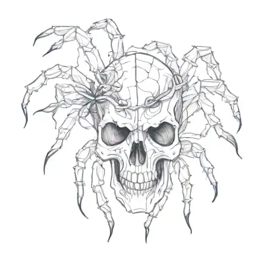 Skull And Tarantula