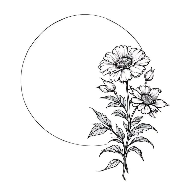 Flower Growing Under Moonlight