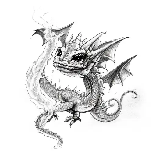 Baby Dragon Who Blow Fire