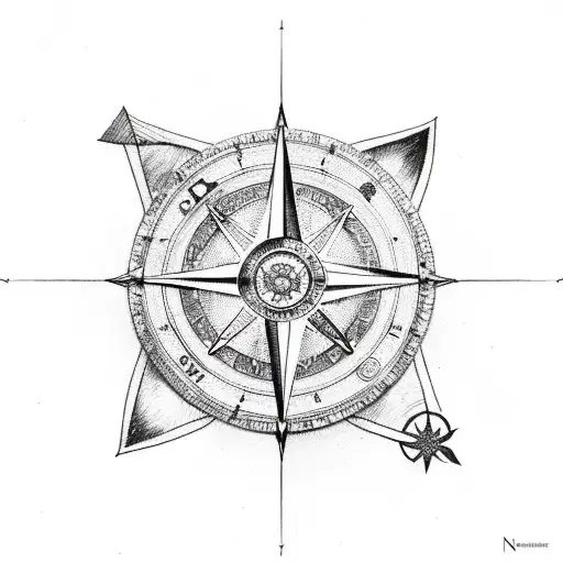 Norsecompass With Arrow