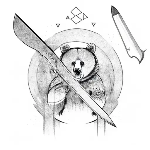 Bear With Sword