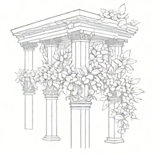 Incorporate Architectural Elements Like Columns And Arches Into A Floral Design