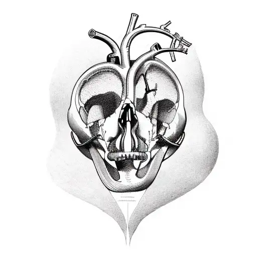 Anatomic Heart With Internal Skull