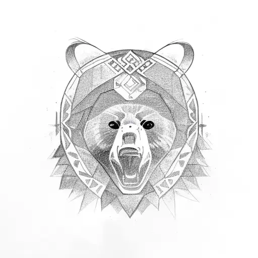 Slavic Symbols And A Bear