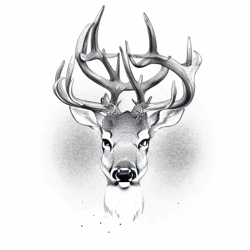 Line Artwork Deer Om