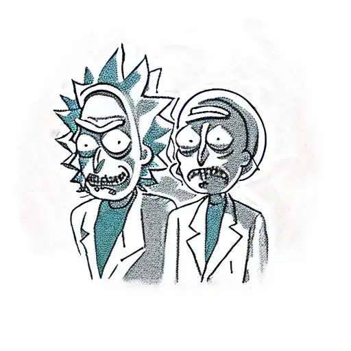 Happy Rick And Morty On The Beach