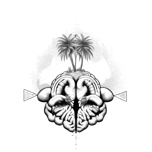 Brain Heart Palm Tree