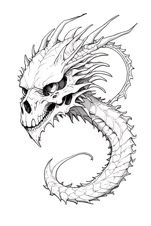 Skull And Dragon